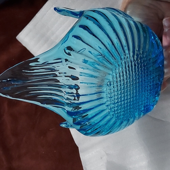 Handblown Glass Blue Swan Candy Dish,Key or Fob holder,Change,Jewerly - Picture 7 of 9